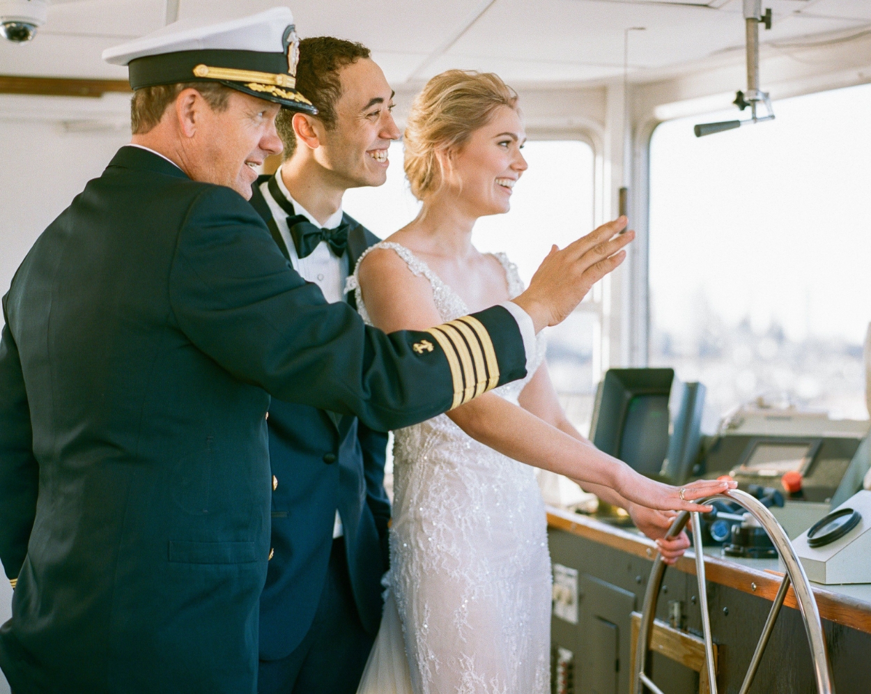 Sea Captain officiating a wedding